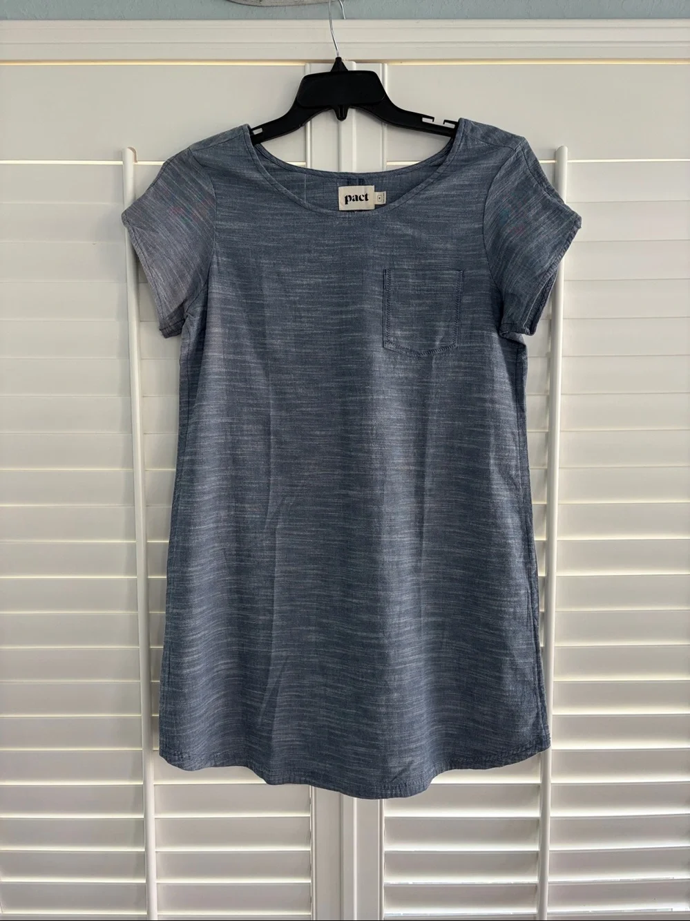 Pact Organic Cotton Chambray  Shift Dress - Picture 14 of 15